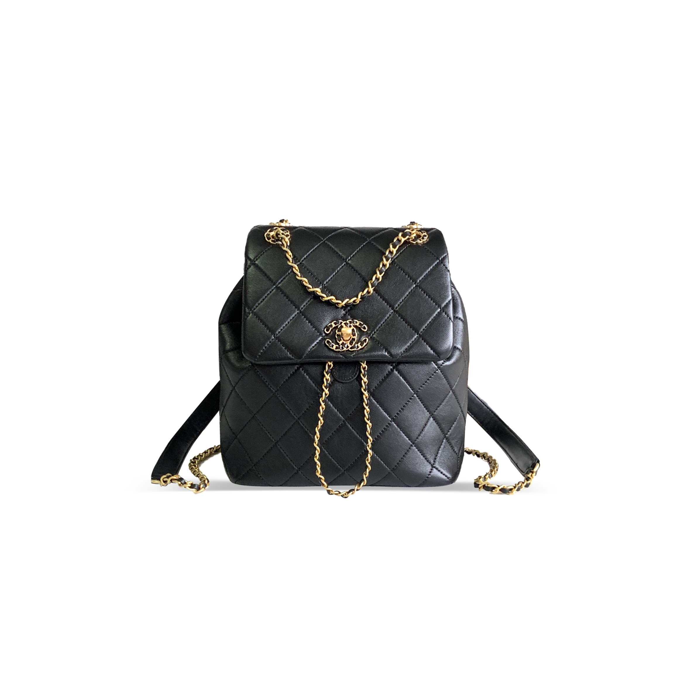 Ch*el 19 drawstring chain backpack as4762 (25*23*13cm)